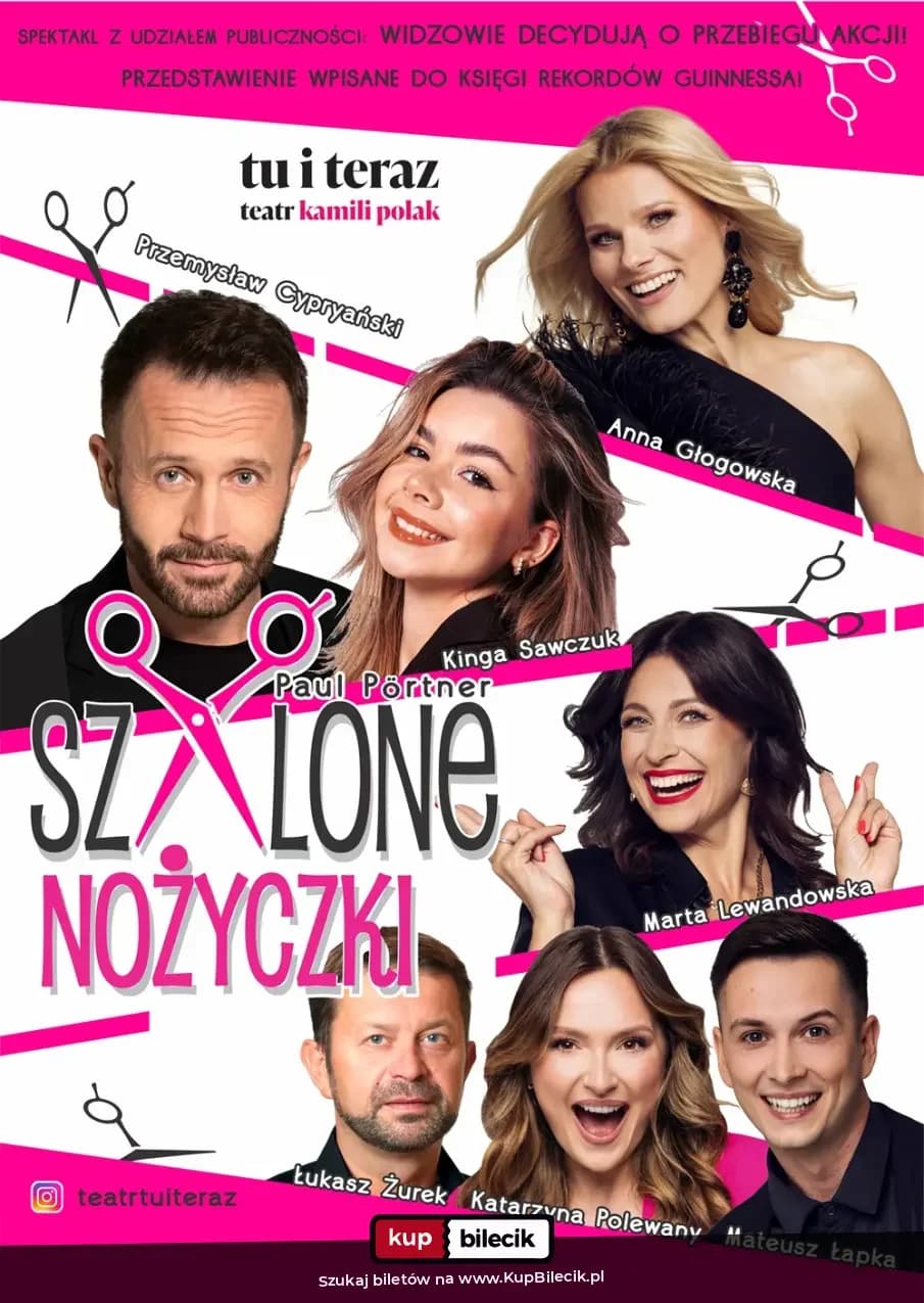 Szalone nożyczki - Teatr Tu i Teraz Brawurowa komedia kryminalna z aktywnym udziałem publiczności
